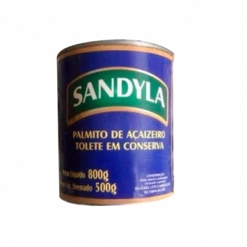 Palmito Inteiro Acai Lata Sandyla Cx12X500Gr