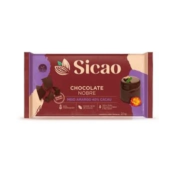 CHOCOLATE NOBRE MEIO AMARGO 40 % CACAU BARRA SICAO CX5X2,1KG