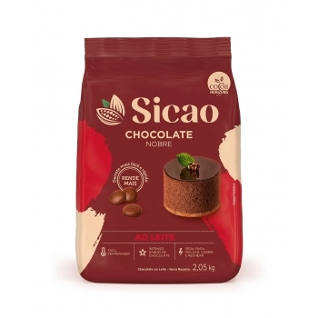 CHOCOLATE NOBRE AO LEITE GOTAS SICAO PACOTE CX8X2,05KG