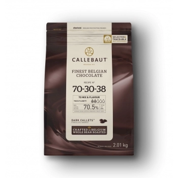 CHOCOLATE AMARGO CALLEBAUT 70,5% CACAO PACOTE CX10X2,01KG