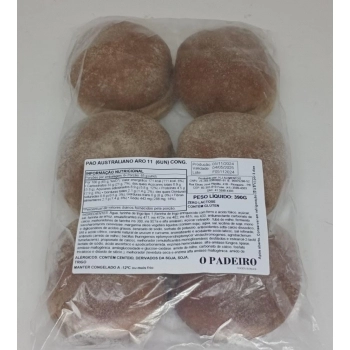 PÃO HAMBURGUER CONG AUSTRALIANO O PADEIRO CX6X6XPCT12 UN