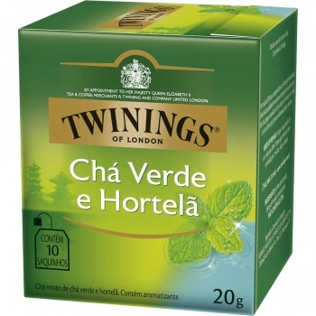 CHA VERDE E HORTELA TWINING CX12X20GR