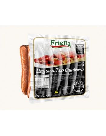 Linguica Calabresa Curva Friella CX 4X25Kg