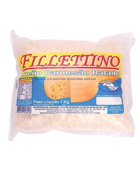 PARMESAO RALADO GROSSO 1KG FILLETTINO