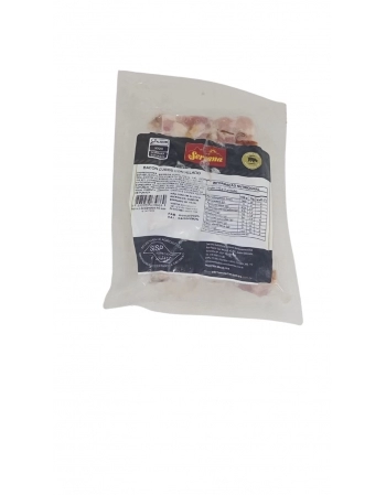 BACON CUBETADO CONG SERRANA CX 8KG/PCT500GR