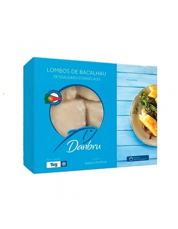 LOMBOS DE BACALHAU DESSALGADO CONGELADO DANBRU CX8X500GR