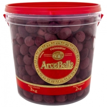 AZEITONA PRETA S/CAROÇO ARCOBELLO BD 3KG PB/2KG DRENADO
