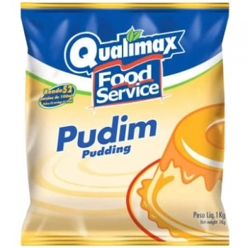 PUDIM DE COCO C/ LEITE QUALIMAX (CX 10X PCT 1KG)
