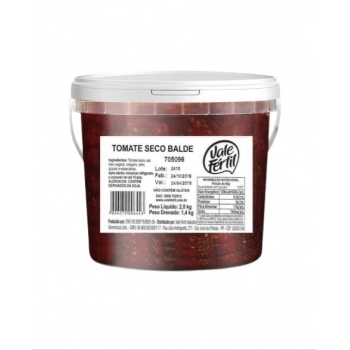 TOMATE SECO EM CONSERVA VALE FERTIL BALDE 1,4 KG