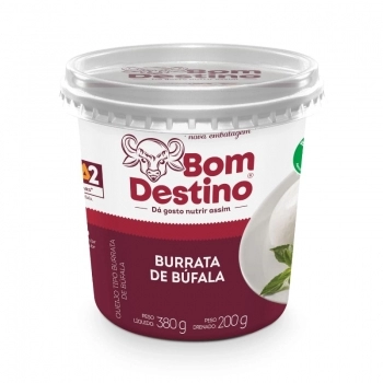 MUSSARELA BUFALA BURRATA BOM DESTINO POTE CX 12X200GR
