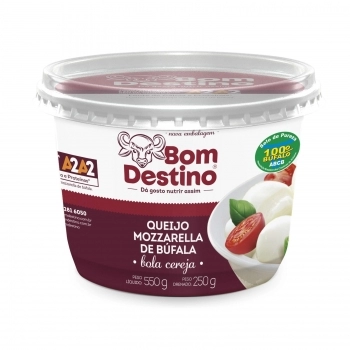 MUSSARELA BUFALA CEREJINHA BOM DESTINO POTE CX12XPT250GR