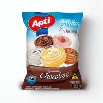PUDIM DE CHOCOLATE C/ LEITE APTI (CX 6X PCT 1KG)