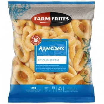 ANEIS DE CEBOLA EMPANADOS 549 FARM FRITES CX10X1,1KG