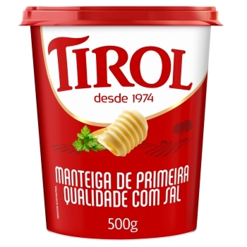 MANTEIGA COM SAL TIROL CX12X500GR