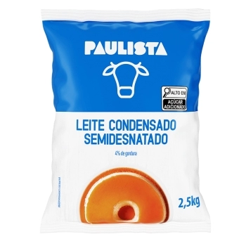 LEITE CONDENSADO SEMIDESNATADO BAG PAULISTA CX2X5KG