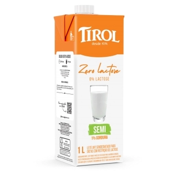 LEITE SEMI DESNATADO O% LACTOSE C/TAMPA CX12X1LITRO