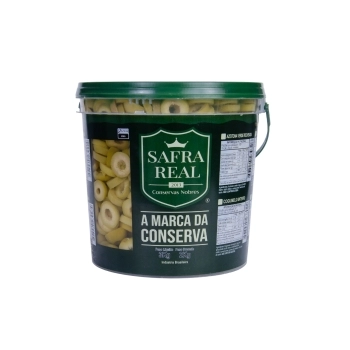 AZEITONA VERDE FATIADA SAFRA REAL BD 3.2KG PB/1,8KG DRENADO