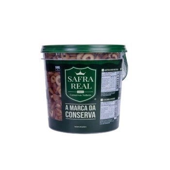 AZEITONA PRETA FATIADA SAFRA REAL BD 3.2KG PB/1,8KG DRENADO