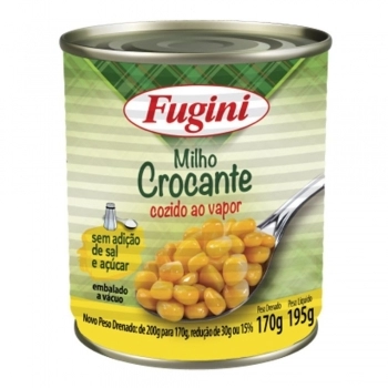 Milho Verde A Vapor Lata Fugini Cx30X170Gr