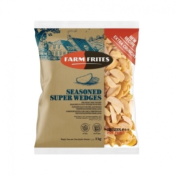 BATATA 378 JUMBO WEDGES C/ CASCA FARM FRITES CX6X2KG