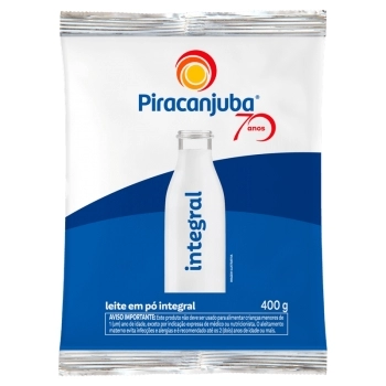 LEITE EM PO INTEGRAL PIRACANJUBA FD25X400GR