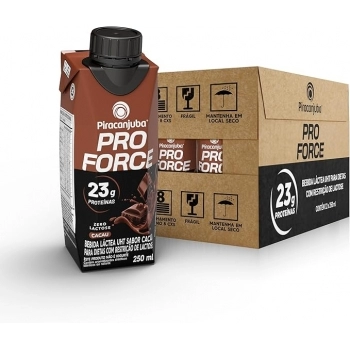 BEBIDA LACTEA PRO FORCE WHEY 23GR PIRACANJUBA CACAU CX12X250ML