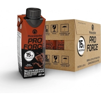 BEBIDA LACTEA PRO FORCE WHEY 15GR PIRACANJUBA CHOCOLATE CX12X250ML