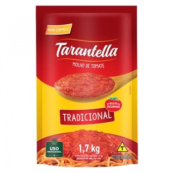 MOLHO DE TOMATE P/ PIZZA SACHE TARANTELLA CX6X1,7KG