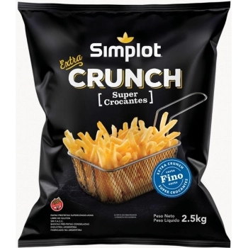 BATATA EXTRA CRUNCH CORTE FINO 7MM ARG SIMPLOT CX6X2,5KG