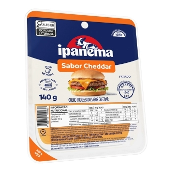 CHEDDAR FATIADO IPANEMA CX 21X PCT 140GR