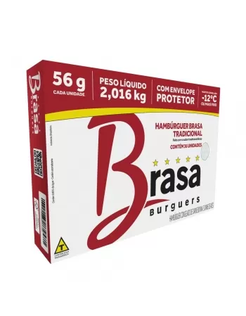 Hamburguer Tradicional 56Gr Brasa CX 36Un