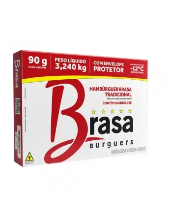 Hamburguer Tradicional 90Gr Brasa CX 36Un