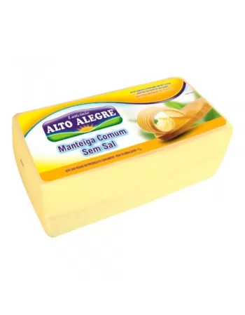 Manteiga Em Barra Sem Sal Alto Alegre CX 5Kg