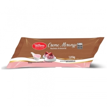 Recheio Artesanal Creme Morango Cx8X1,01Kg Vabene