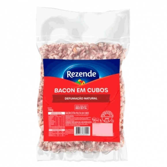 BACON CUBETADO REZENDE CX12X700GR