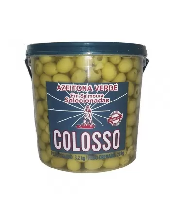 AZEITONA VERDE S/CAROÇO 2 KG COLOSSO