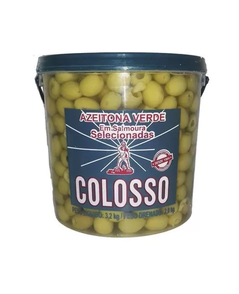 AZEITONA VERDE S/CAROÇO 2 KG COLOSSO