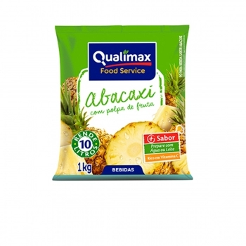 SUCO EM PO SABOR ABACAXI QUALIMAX CX10X1KG