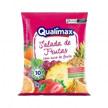 SUCO EM PO SABOR SALADA DE FRUTAS QUALIMAX CX10X1KG