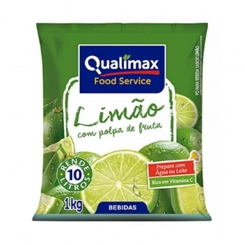 SUCO EM PO SABOR LIMAO QUALIMAX CX10X1KG