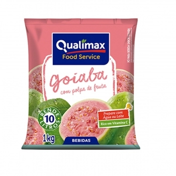 SUCO EM PO SABOR GOIABA QUALIMAX CX10X1KG